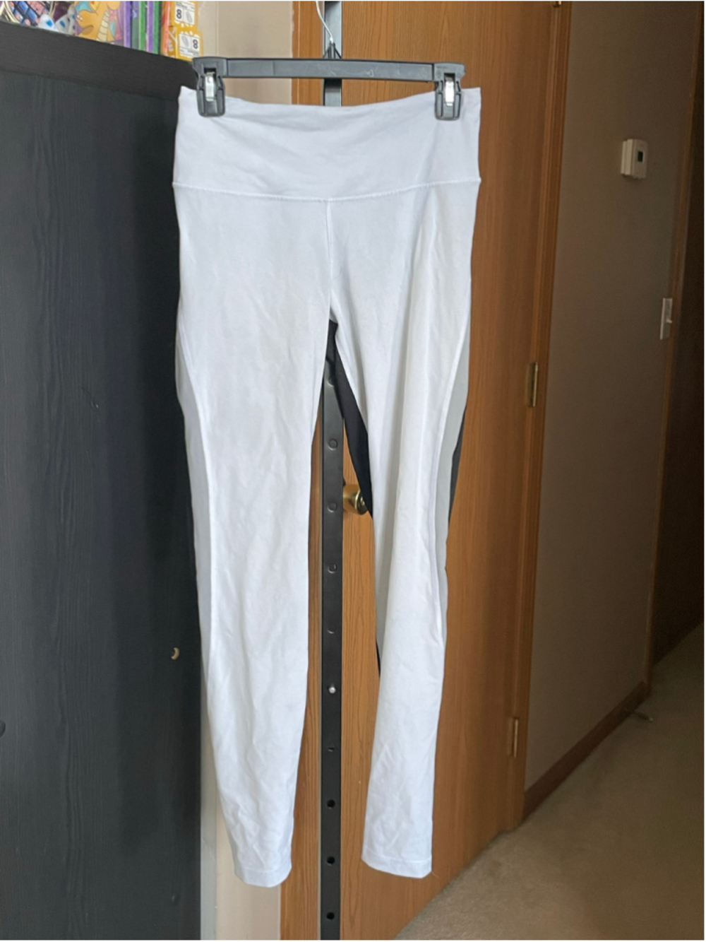 Women's Victoria Sport Leggings Size M White Black Colorblock